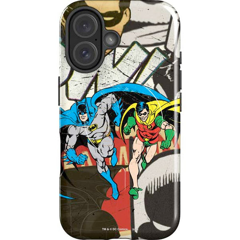 DC Comics Batman and Robin Vintage Action Pose iPhone 16 Magsafe Impact Case
